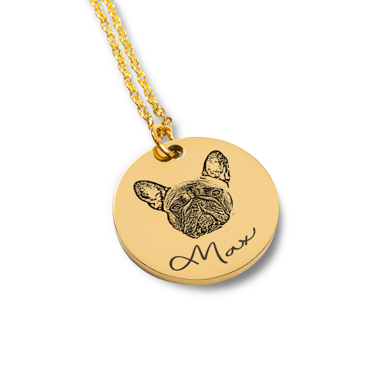 Print on Demand Jewelry Pet portrait necklace
